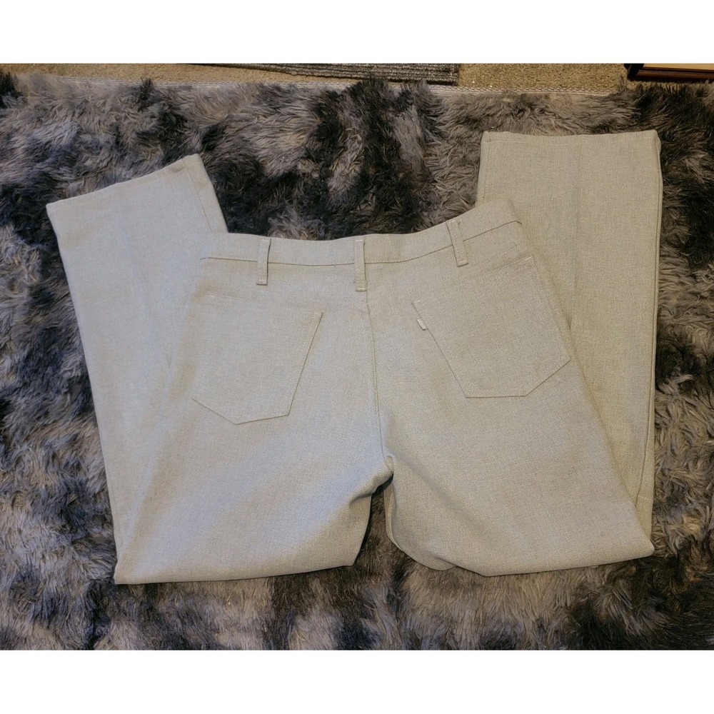 Vtg Y2K‎ Levis 517 Dacron Polyester 34 X 30 Light Gray straight leg retro cowboy - Picture 4 of 9